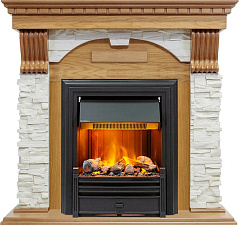 Каминокомплект Dimplex Dublin очаг Brookline Black дуб/сланец белый Dimplex Dublin очаг Brookline Black дуб/сланец белый